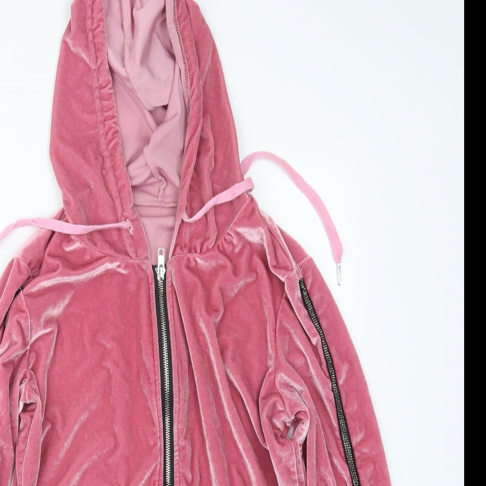 Preworn Womens Pink   Full Zip Hoodie Size L