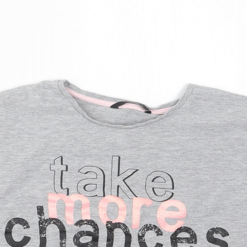 George Girls Grey   Basic T-Shirt Size 11-12 Years