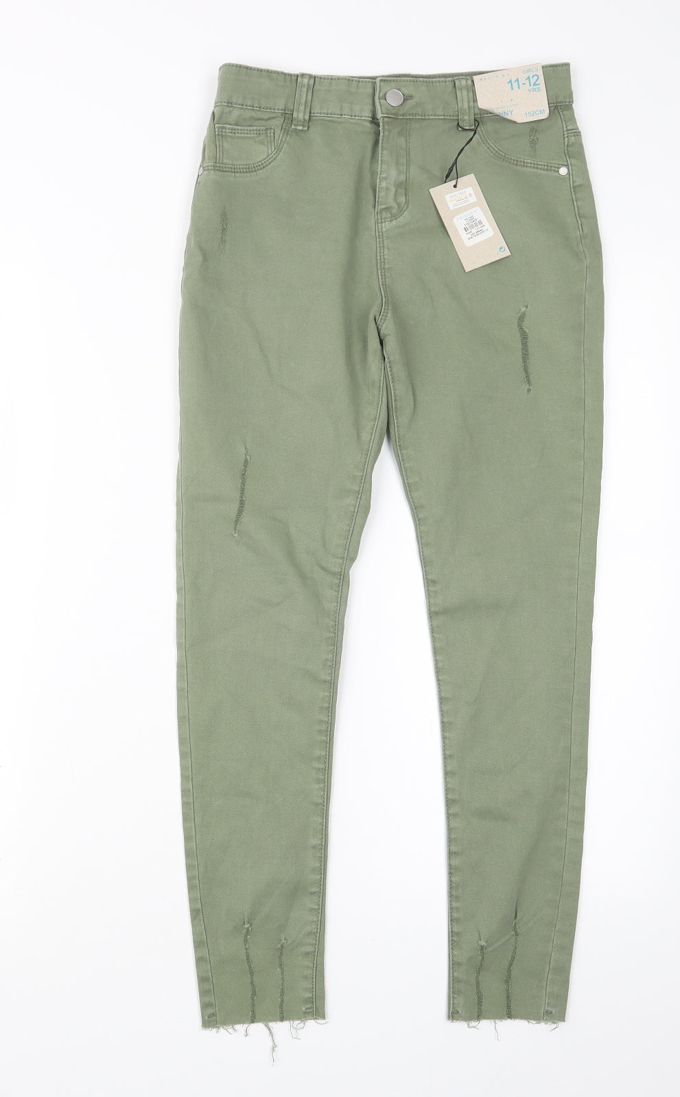Denim Co. Girls Green  Denim Straight Jeans Size 11-12 Years