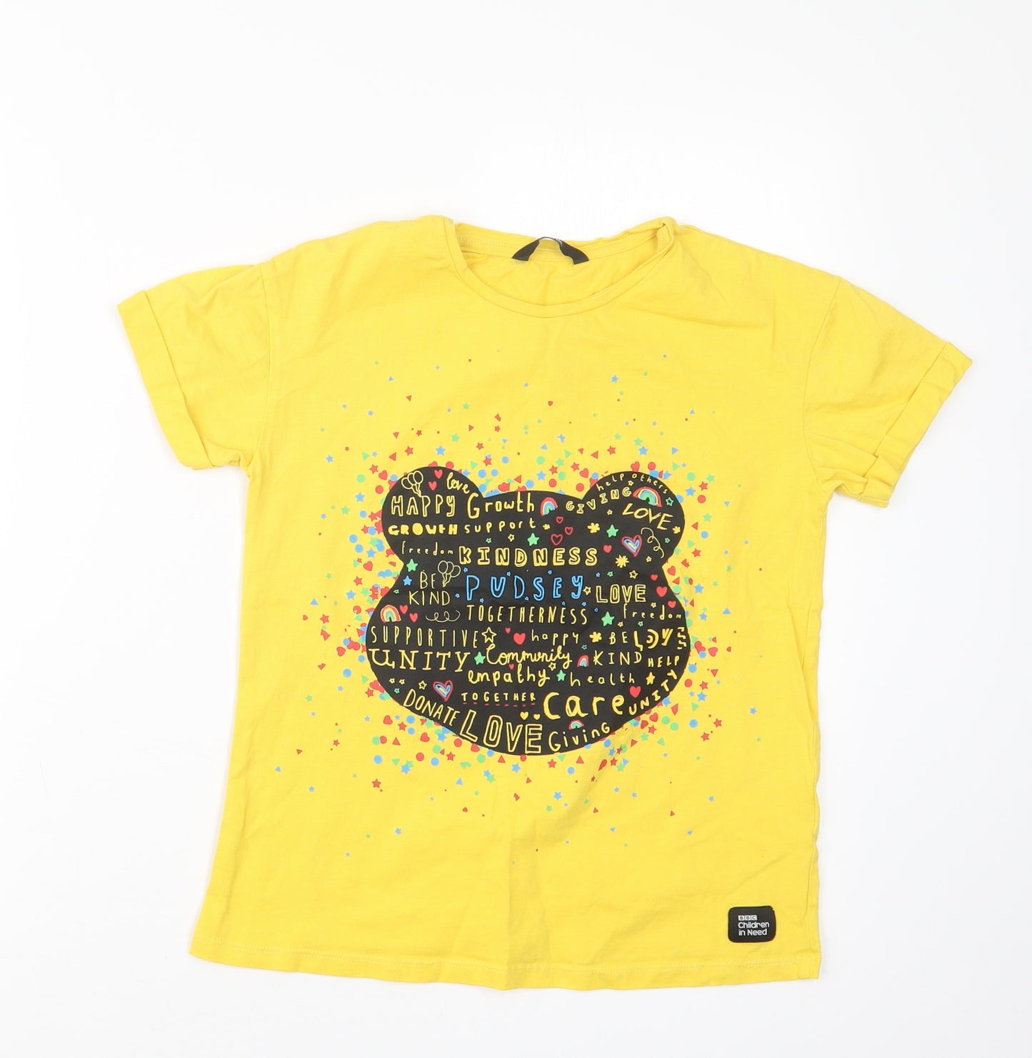 George Boys Yellow   Basic T-Shirt Size 11-12 Years  - Pudsey