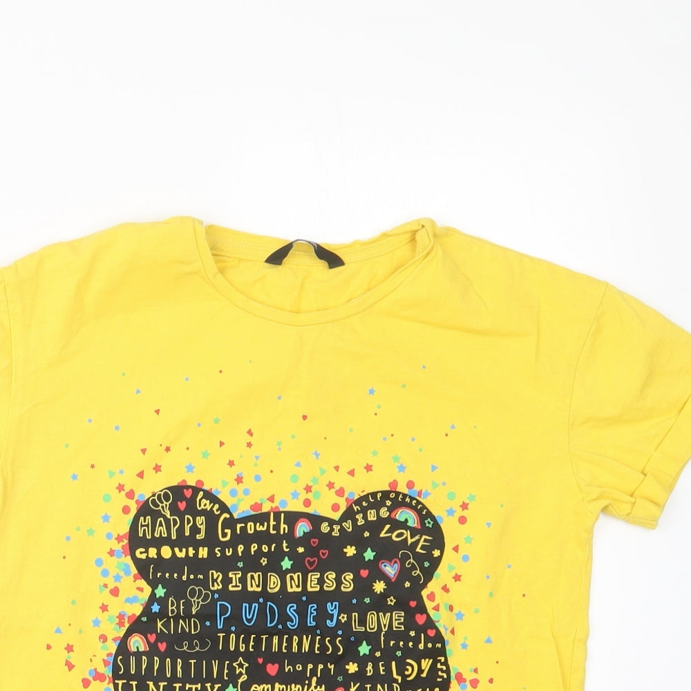 George Boys Yellow   Basic T-Shirt Size 11-12 Years  - Pudsey