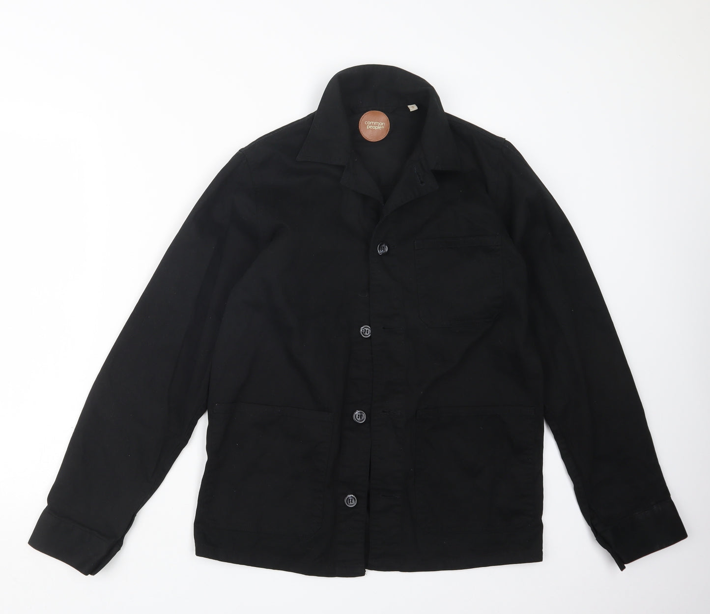 Common People Mens Black  Denim Jacket  Size S