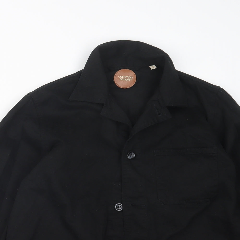 Common People Mens Black  Denim Jacket  Size S