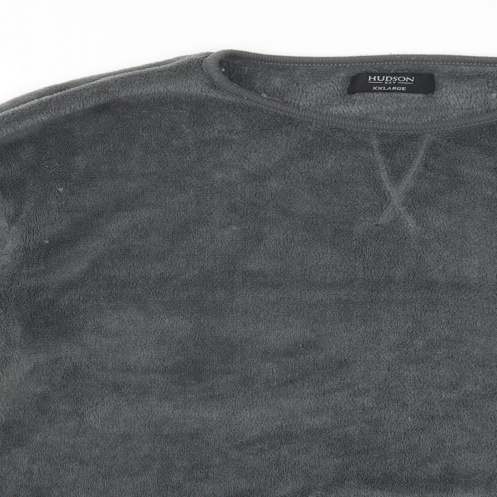 Hudson's Bay Mens Grey Geometric   Pyjama Top Size 2XL