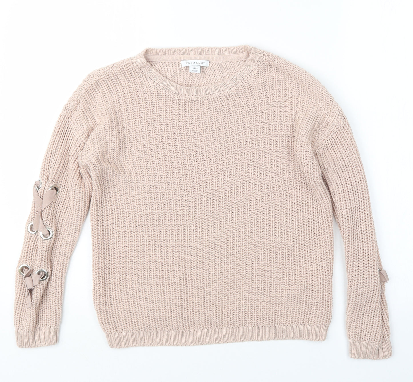 Primark Girls Pink  Knit Pullover Jumper Size 11-12 Years