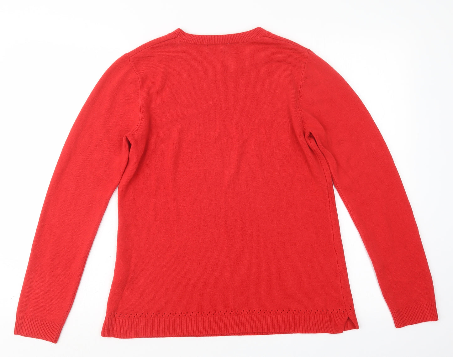 Papaya Womens Red  Knit Pullover Jumper Size 14