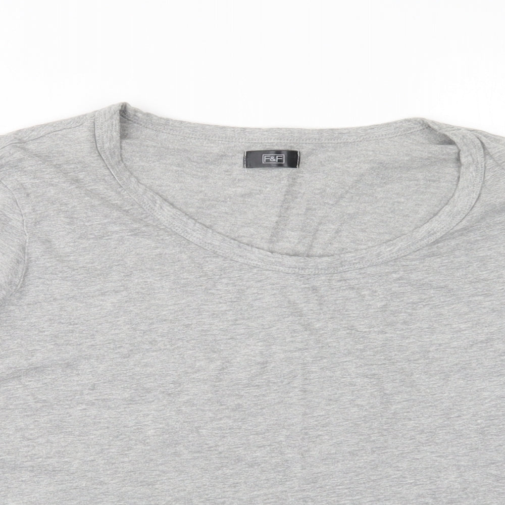 F&F Womens Grey   Basic T-Shirt Size 16