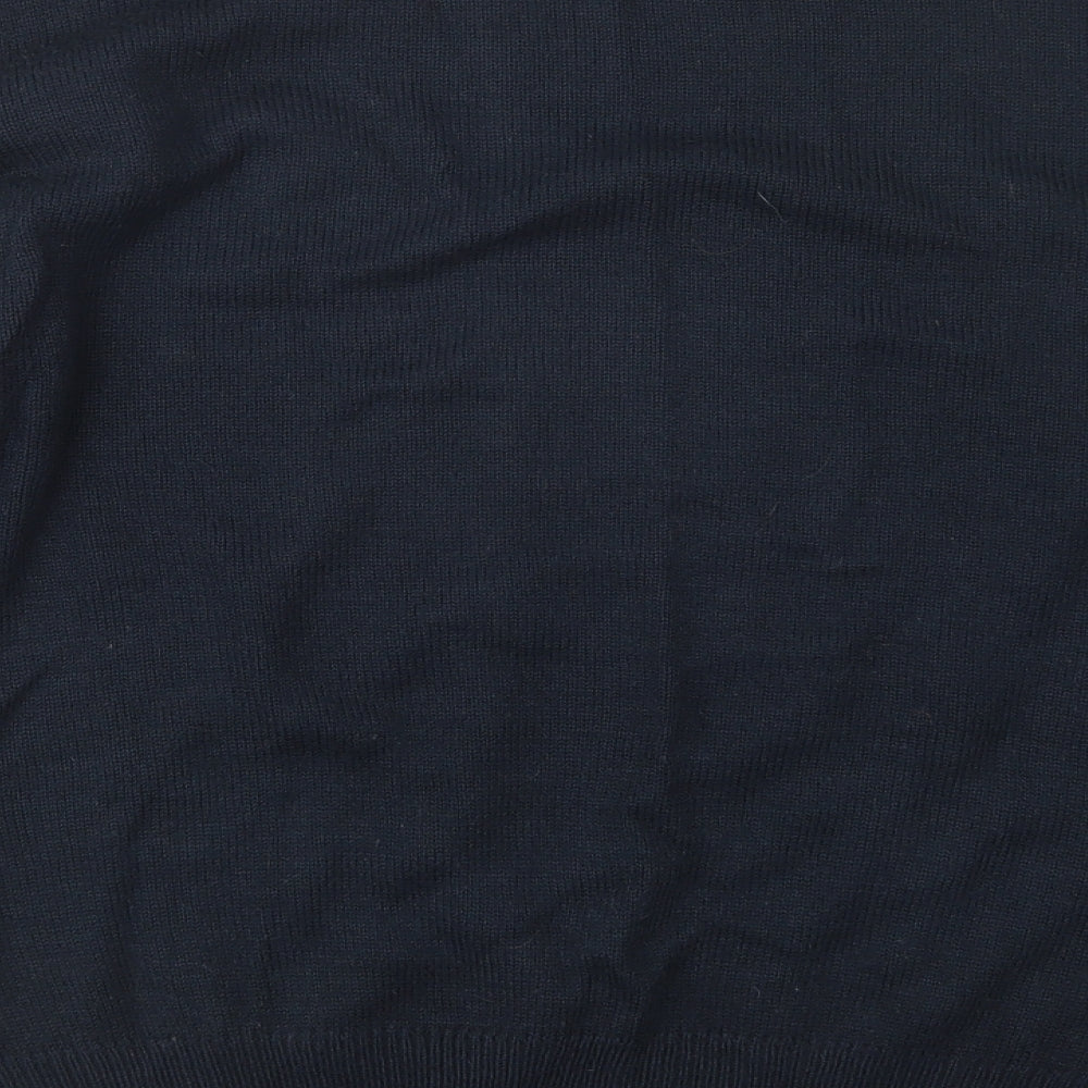 George Mens Blue Geometric Knit Pullover Jumper Size L  - Christmas