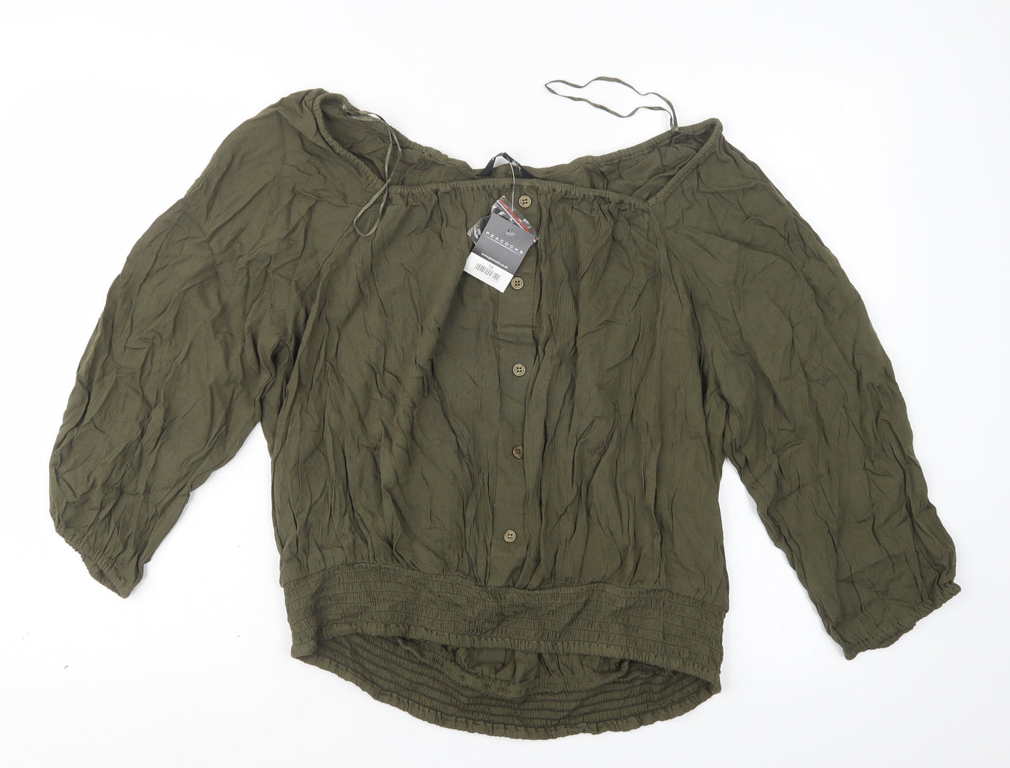 Peacocks Womens Green   Basic Blouse Size 16