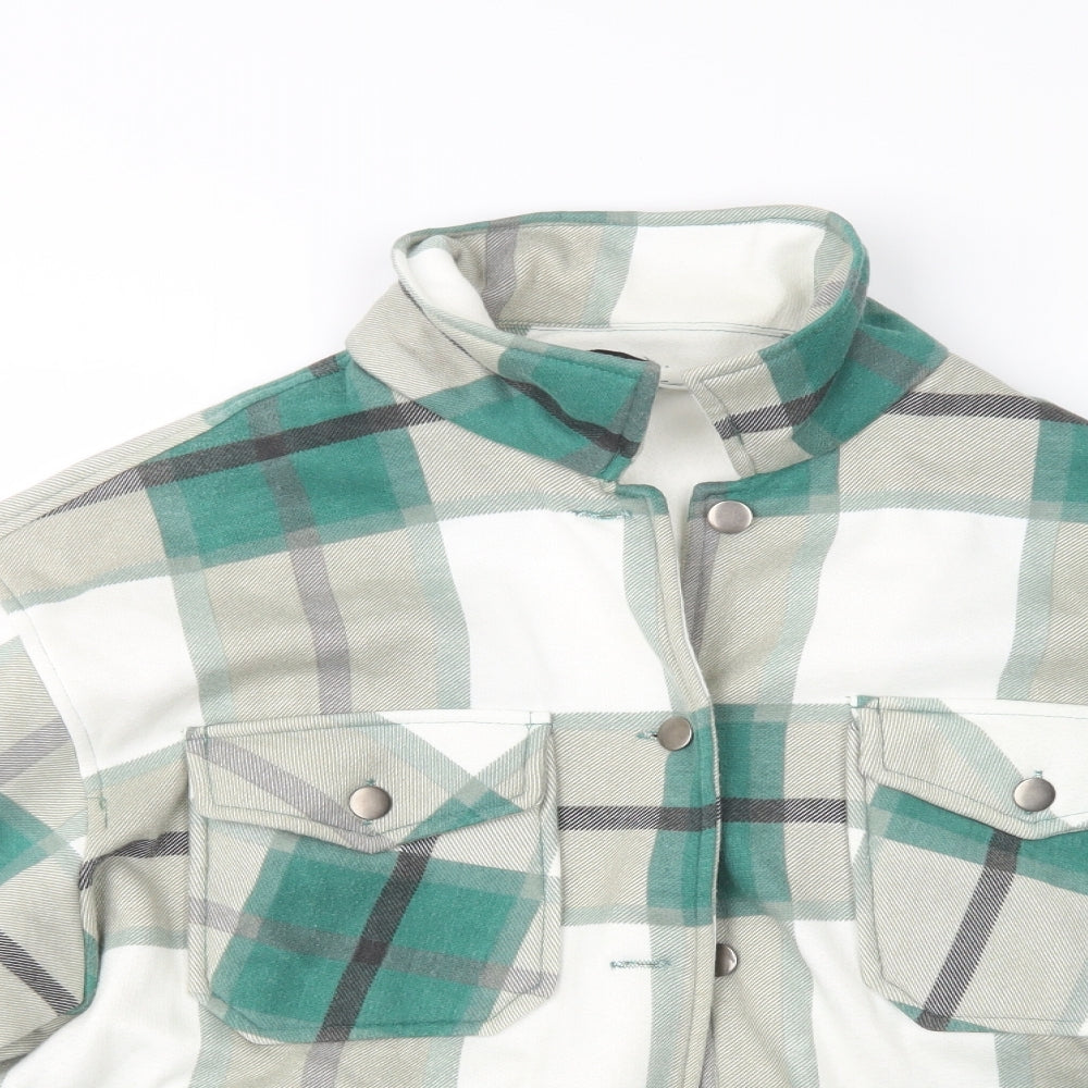 Rising Womens Green Check  Jacket  Size M