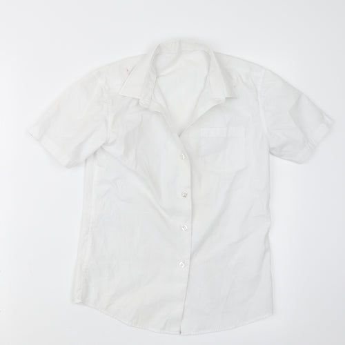 Lily & Dan Girls White   Basic Button-Up Size 9-10 Years