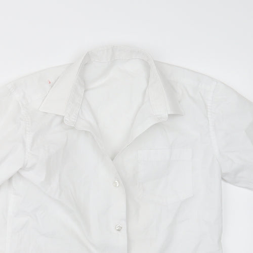 Lily & Dan Girls White   Basic Button-Up Size 9-10 Years