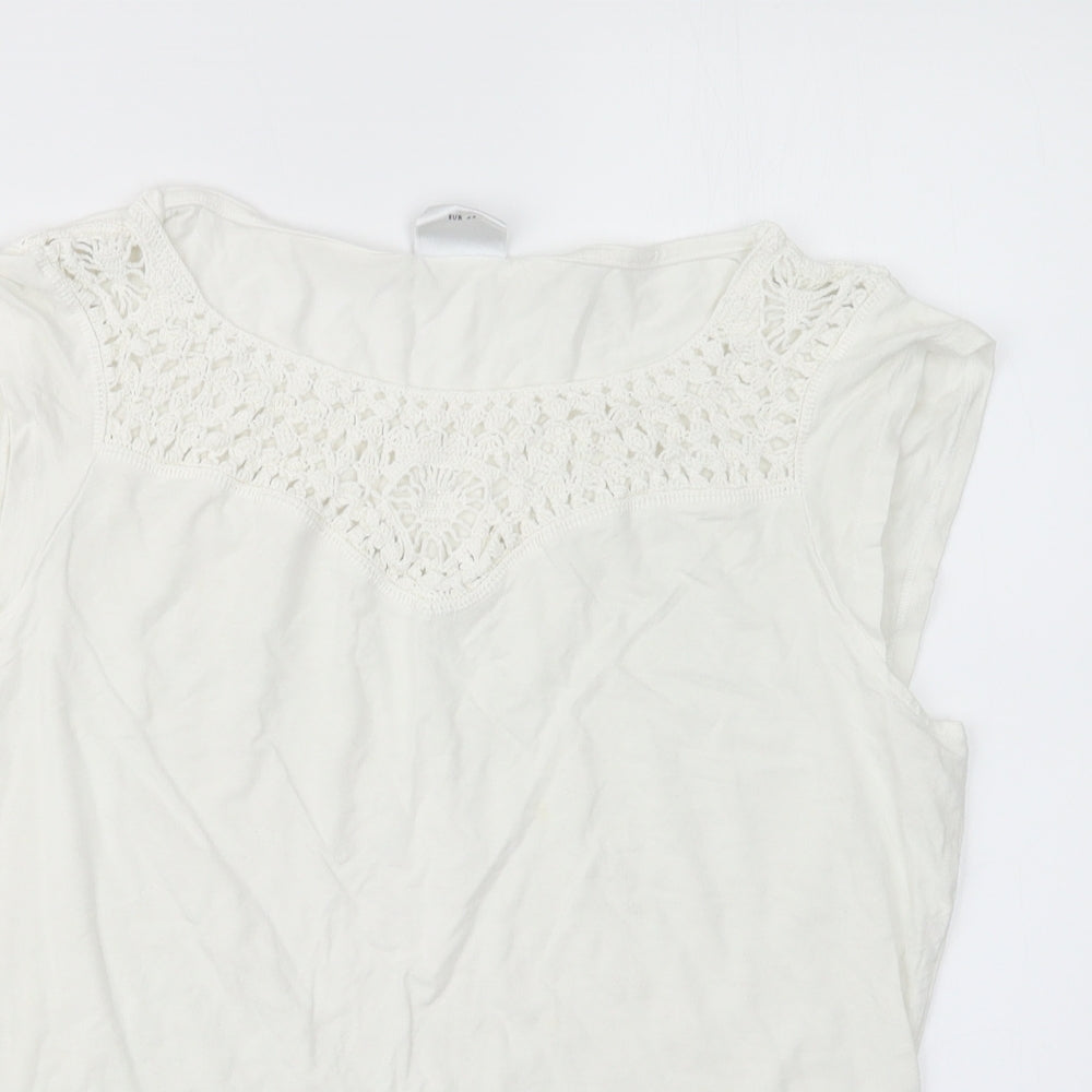 NEXT Womens White   Basic T-Shirt Size 16