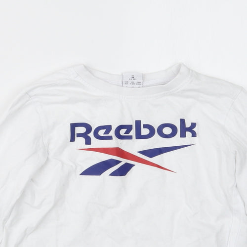 Reebok Boys White   Basic T-Shirt Size 11-12 Years