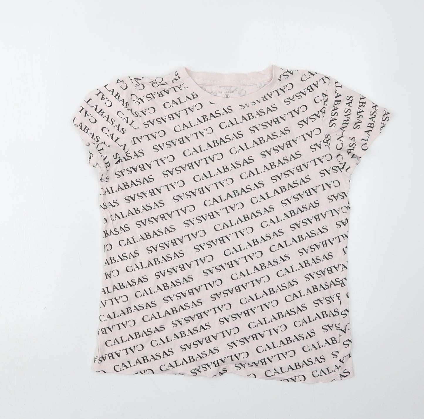 Primark Womens Pink Geometric  Basic T-Shirt Size 10