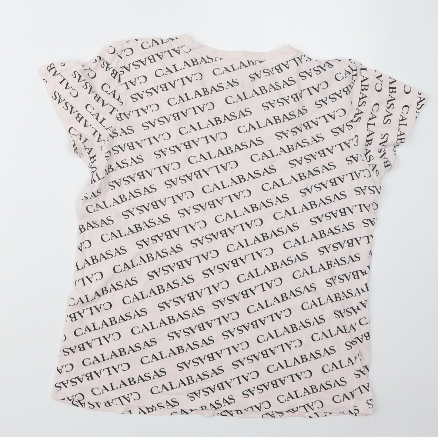 Primark Womens Pink Geometric  Basic T-Shirt Size 10