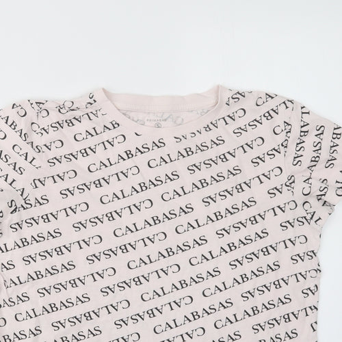 Primark Womens Pink Geometric  Basic T-Shirt Size 10