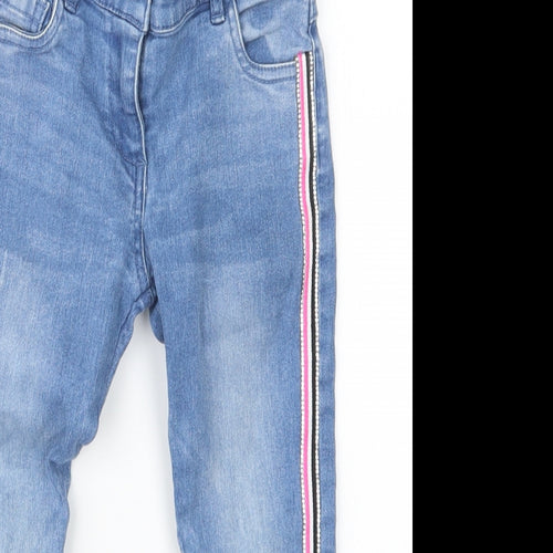 F&F Girls Blue  Denim Straight Jeans Size 5-6 Years
