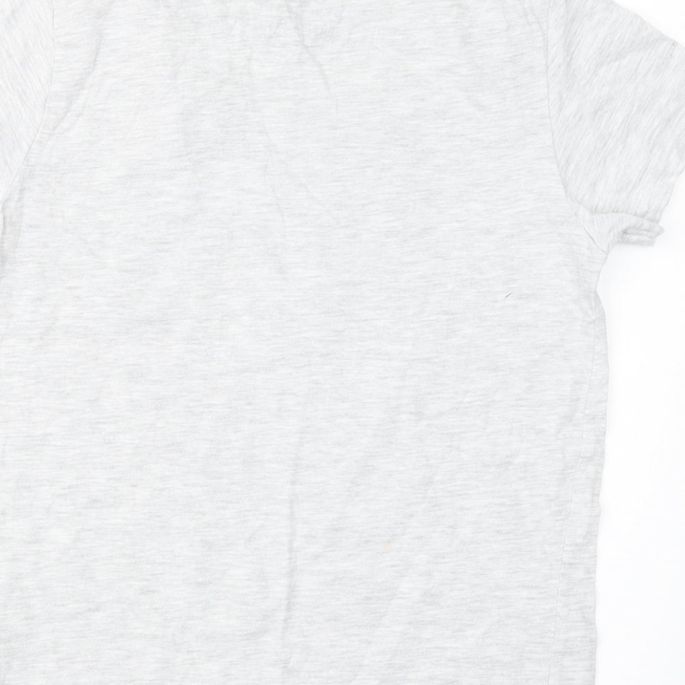 Rebel Boys Grey   Basic T-Shirt Size 10-11 Years