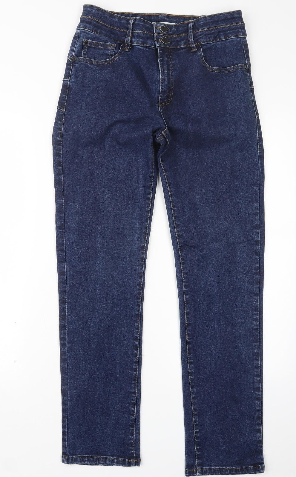 Jasper Conran Womens Blue  Denim Straight Jeans Size 14 L29 in