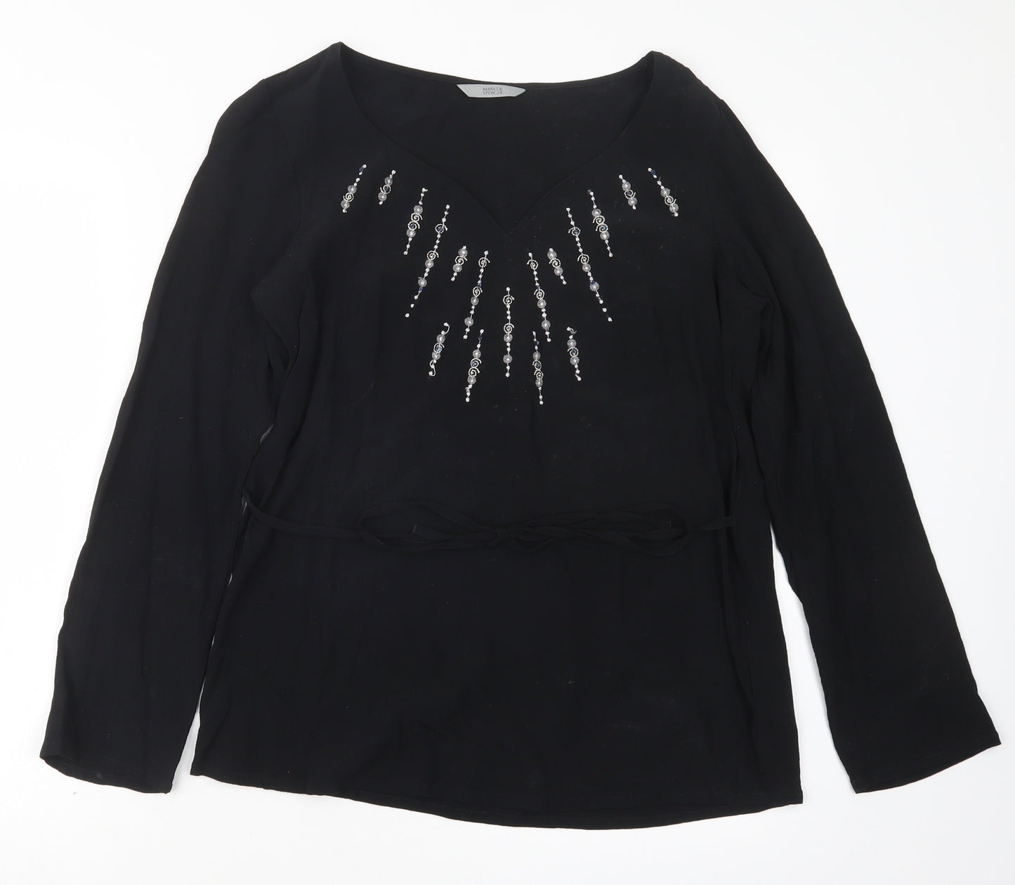 Marks and Spencer Womens Black   Basic Blouse Size 12