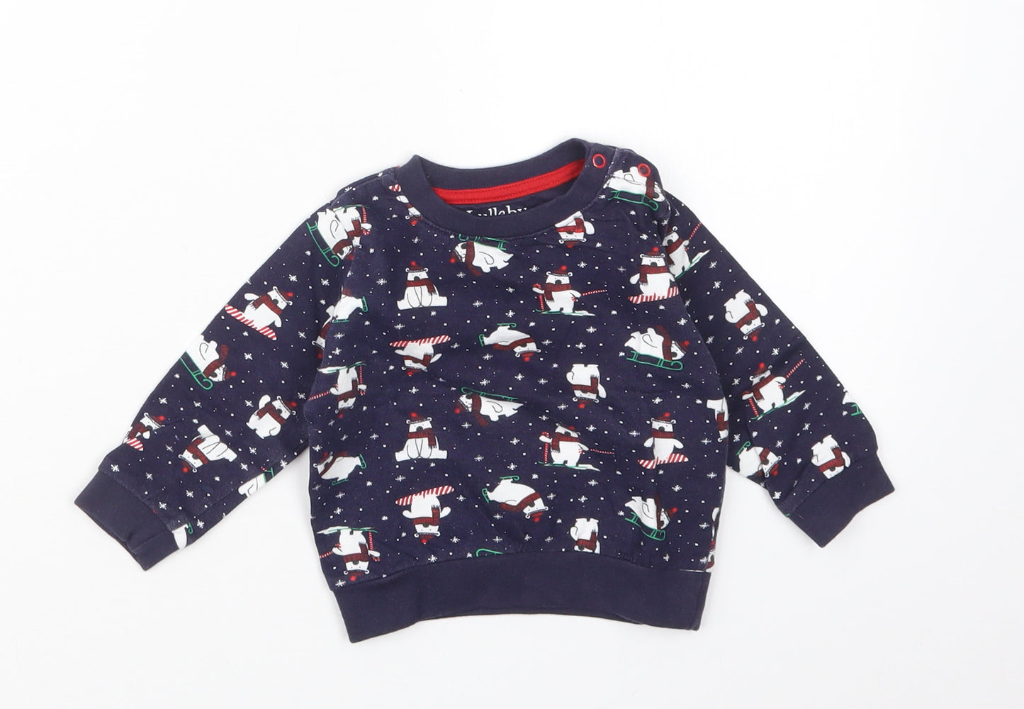 Peacocks Boys Blue Geometric  Basic T-Shirt Size 6-9 Months  - Christmas
