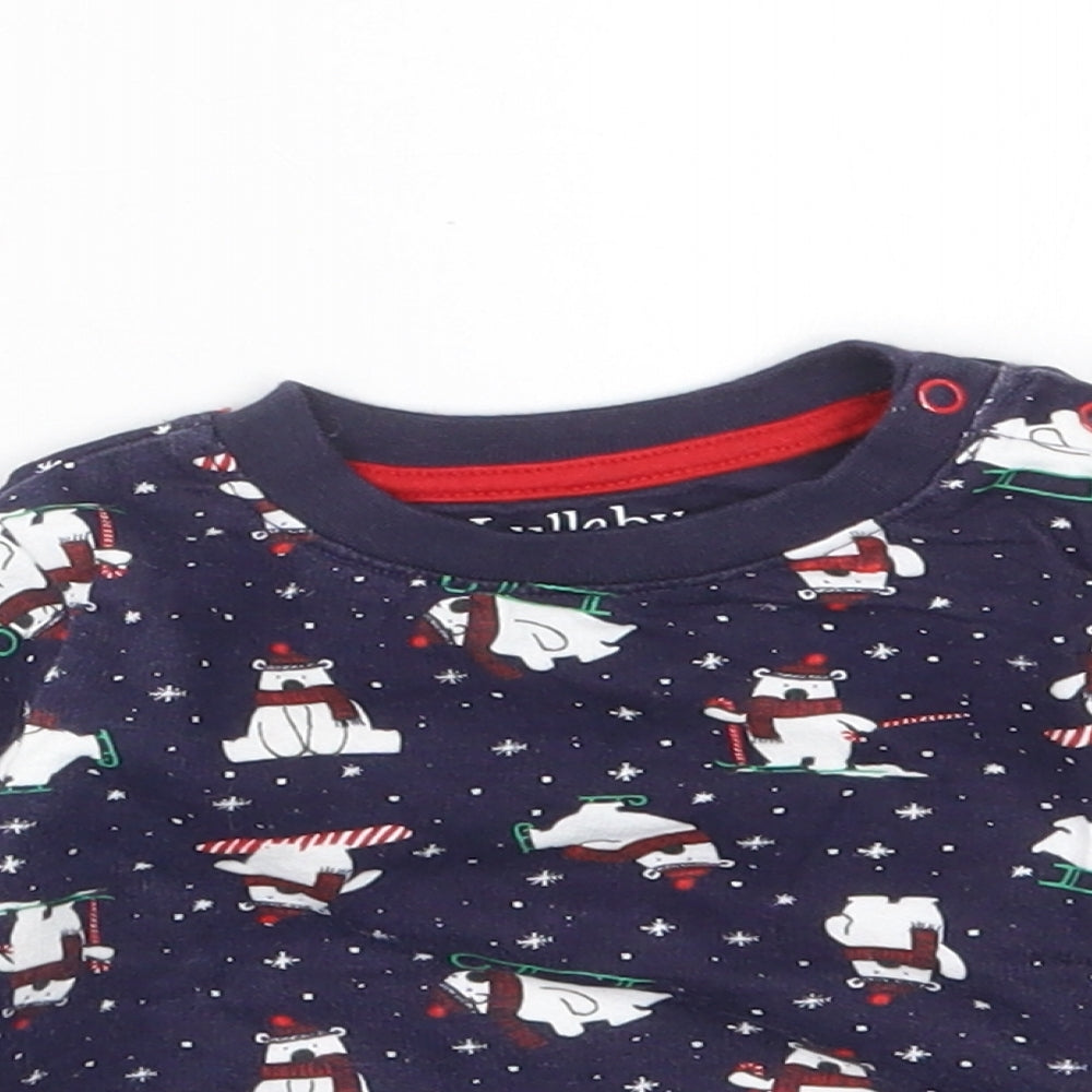 Peacocks Boys Blue Geometric  Basic T-Shirt Size 6-9 Months  - Christmas
