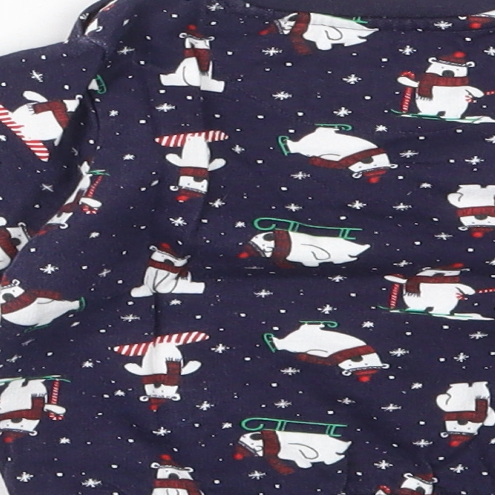 Peacocks Boys Blue Geometric  Basic T-Shirt Size 6-9 Months  - Christmas