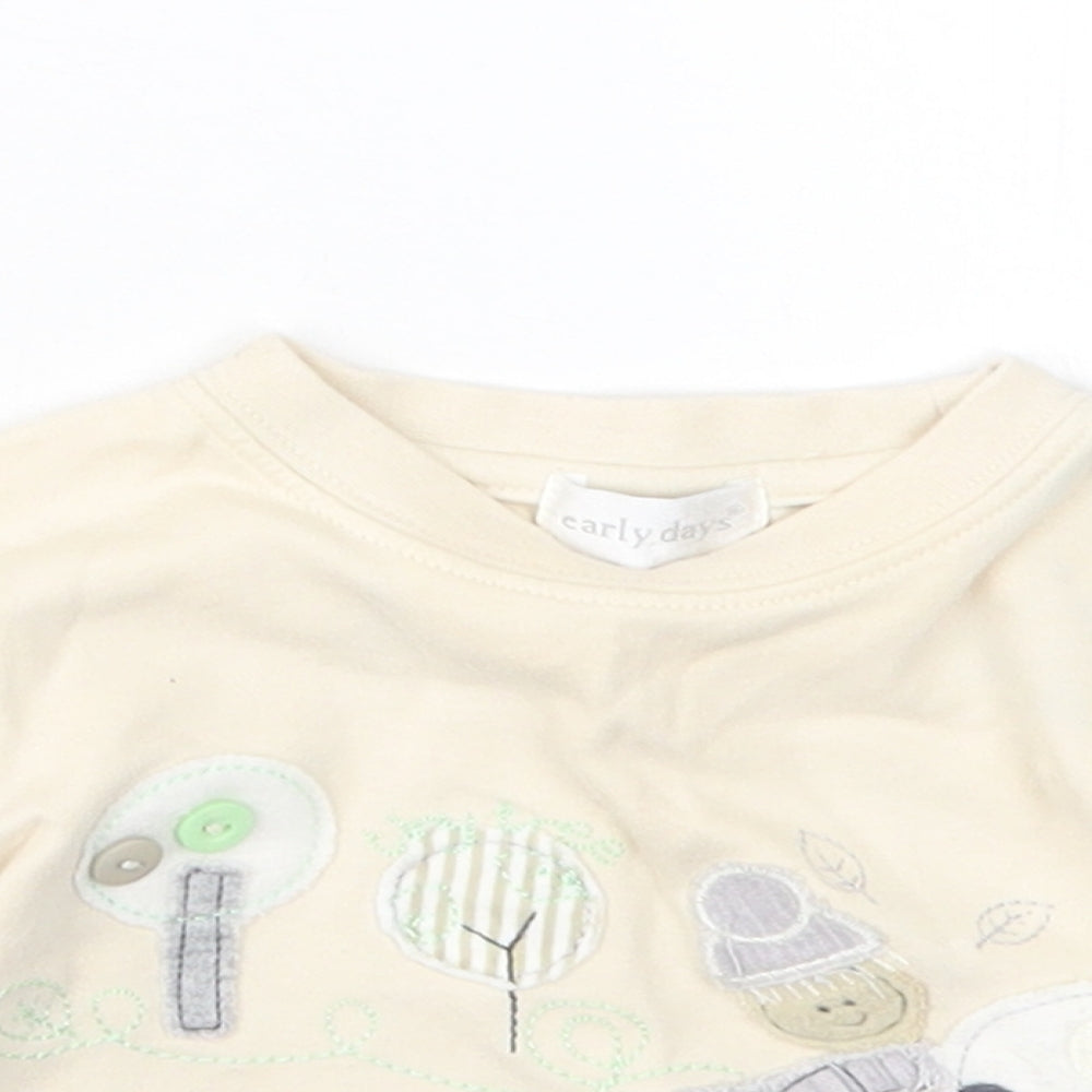 Earlydays Boys Beige   Basic T-Shirt Size 0-3 Months
