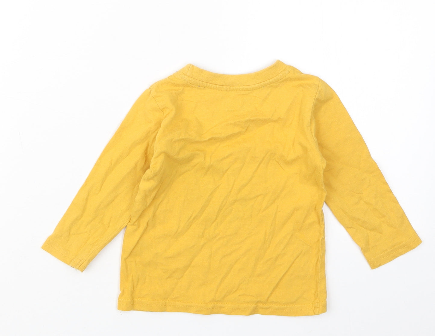 Primark Boys Yellow   Basic T-Shirt Size 9-12 Months