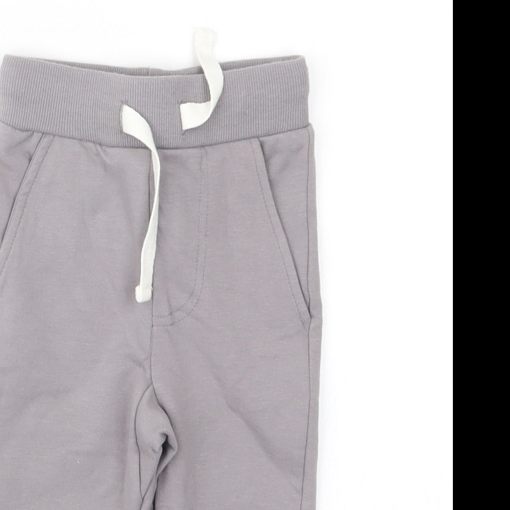 Preworn Boys Grey   Jogger Trousers Size 9-12 Months