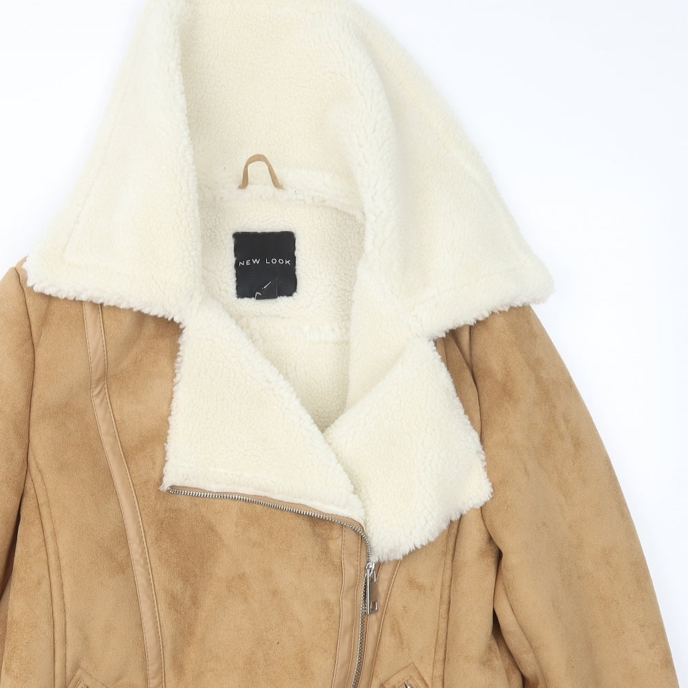 New Look Womens Beige   Pea Coat Coat Size 12