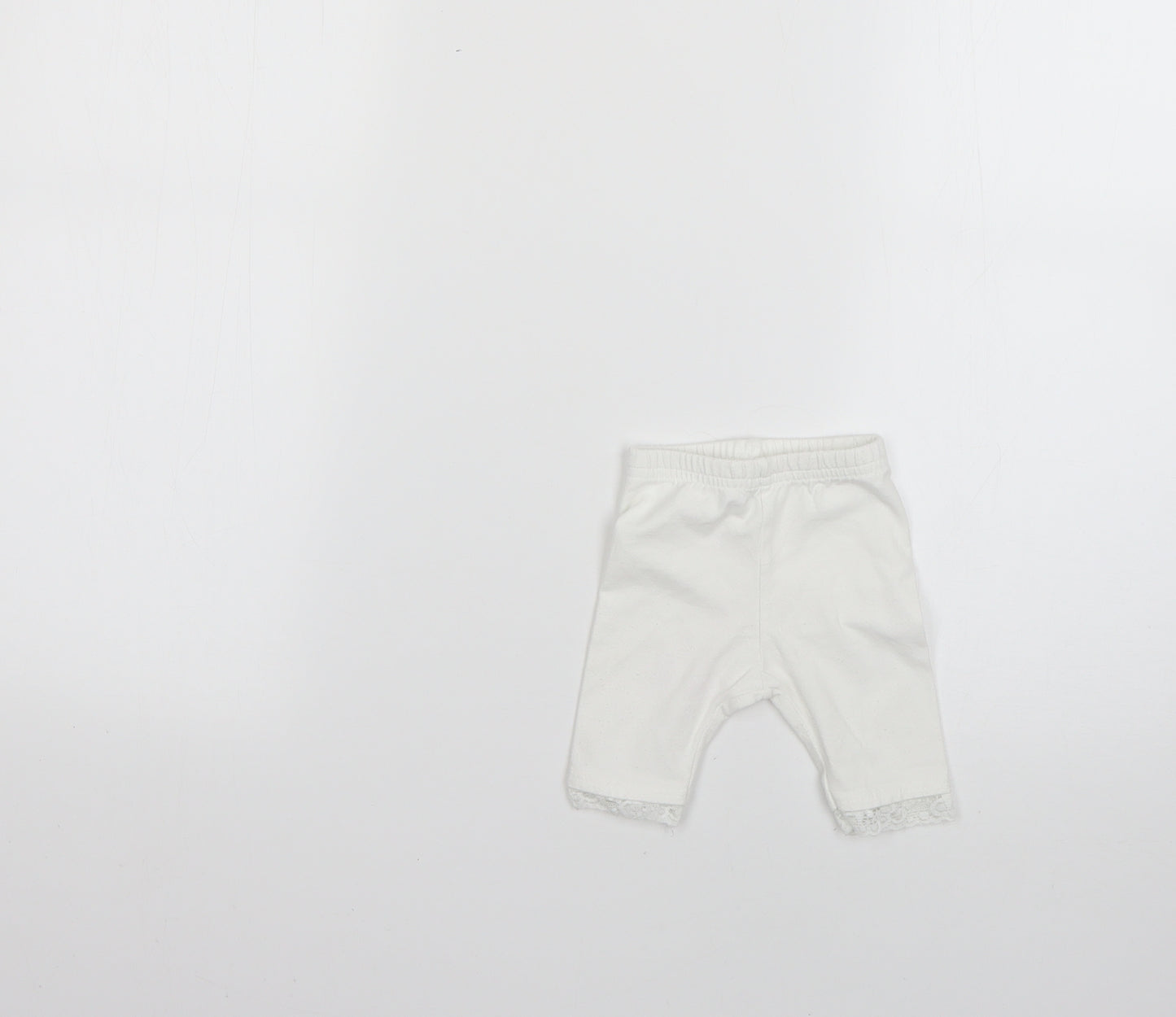 M&Co Baby White   Cropped Leggings Size 0-3 Months