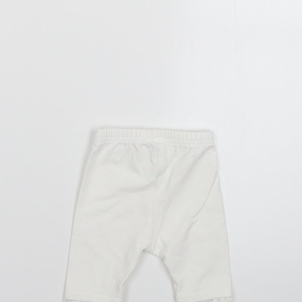 M&Co Baby White   Cropped Leggings Size 0-3 Months