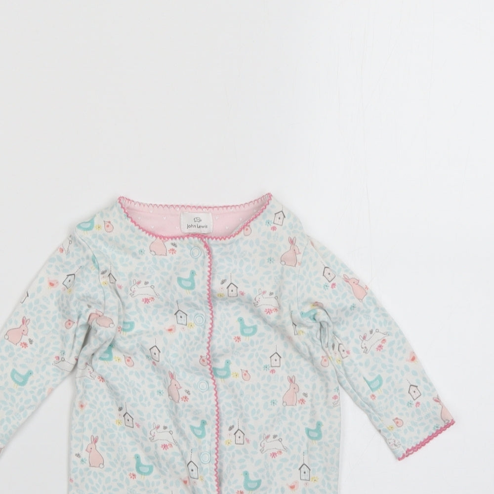John Lewis Baby Multicoloured Geometric  Babygrow One-Piece Size 0-3 Months