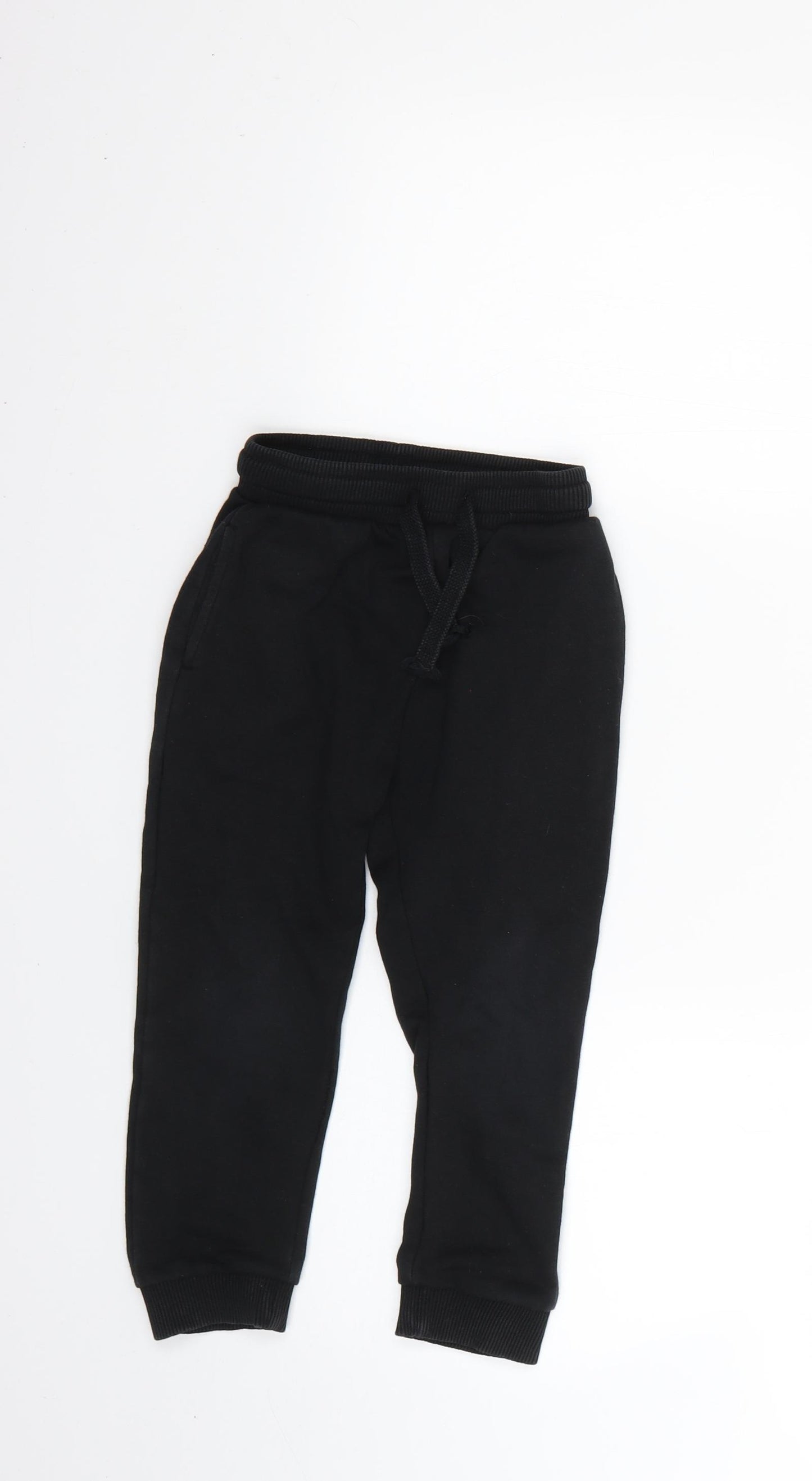 George Girls Black   Jogger Trousers Size 4-5 Years