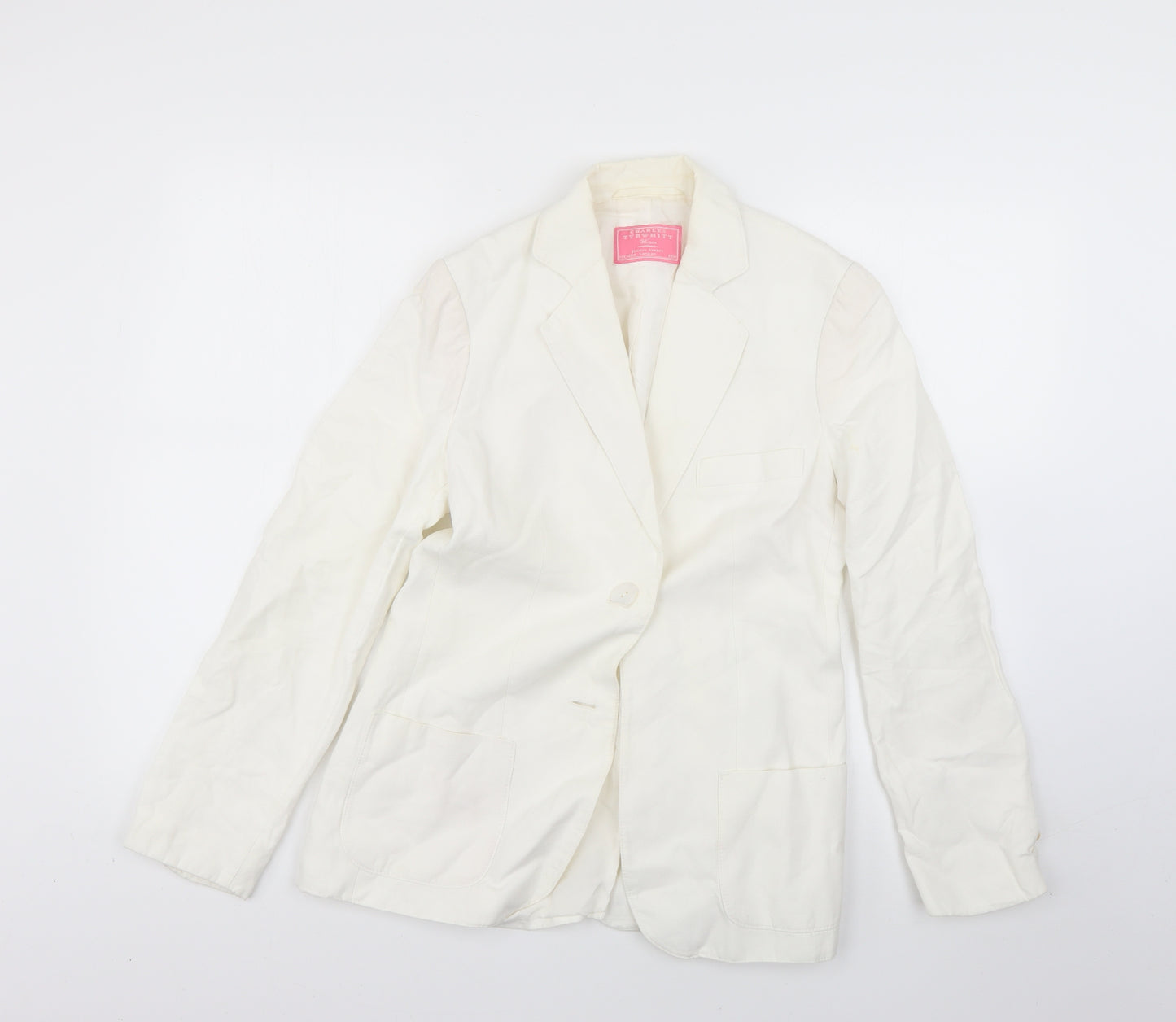charles thywhtt Womens White   Jacket Blazer Size 10