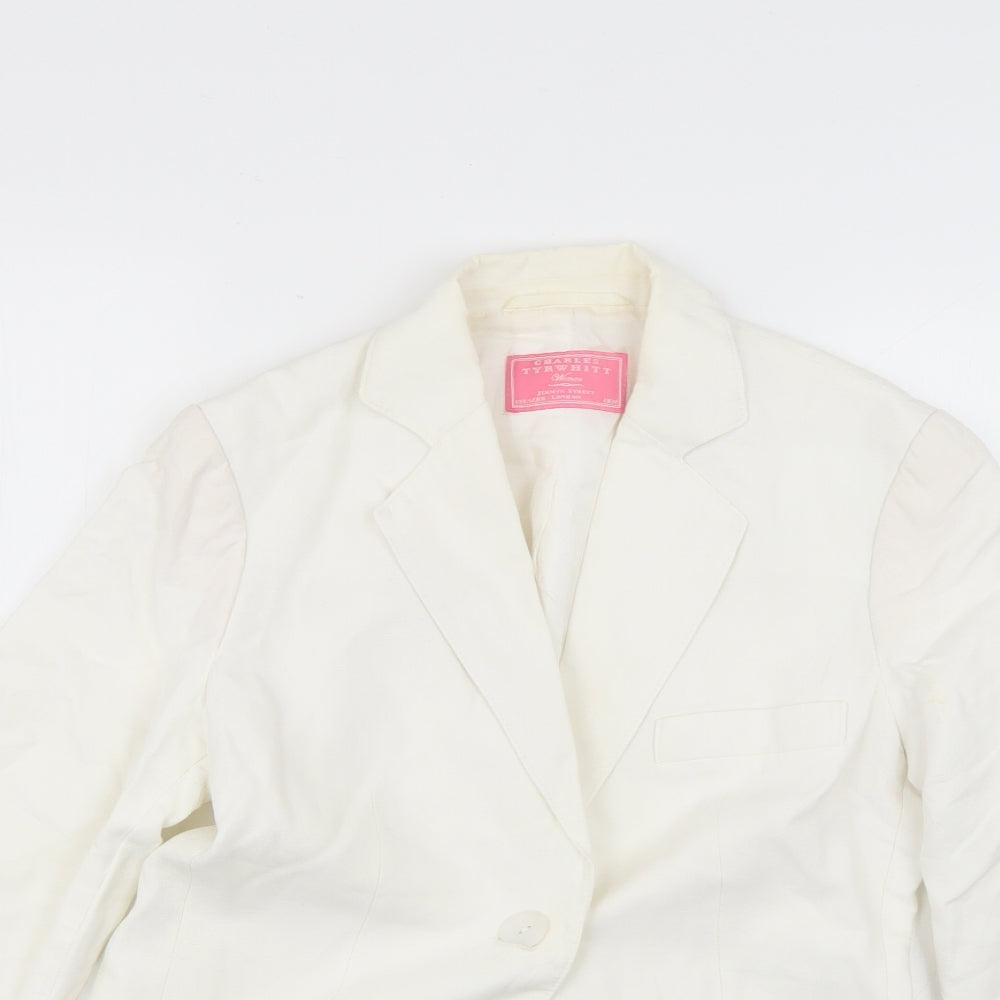 charles thywhtt Womens White   Jacket Blazer Size 10