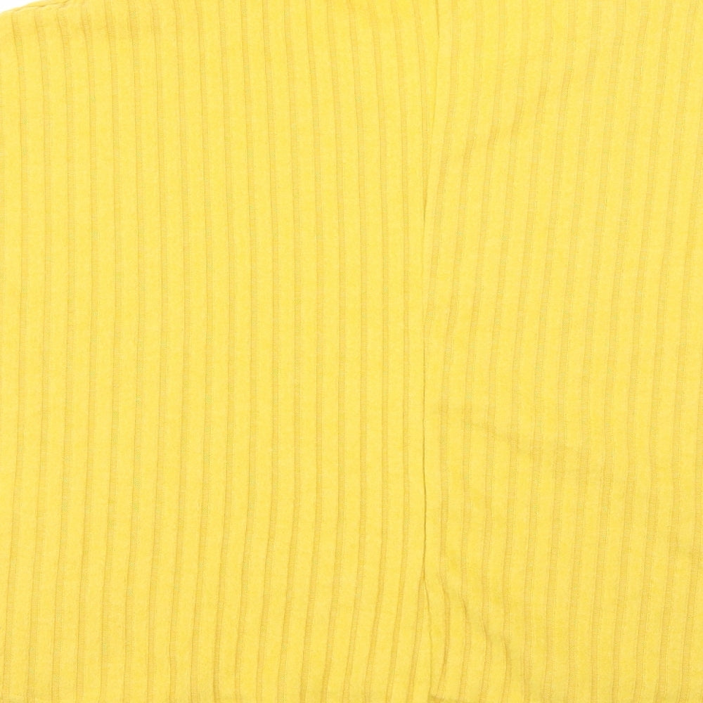 New Look Womens Yellow Striped  Pullover Jumper Size M