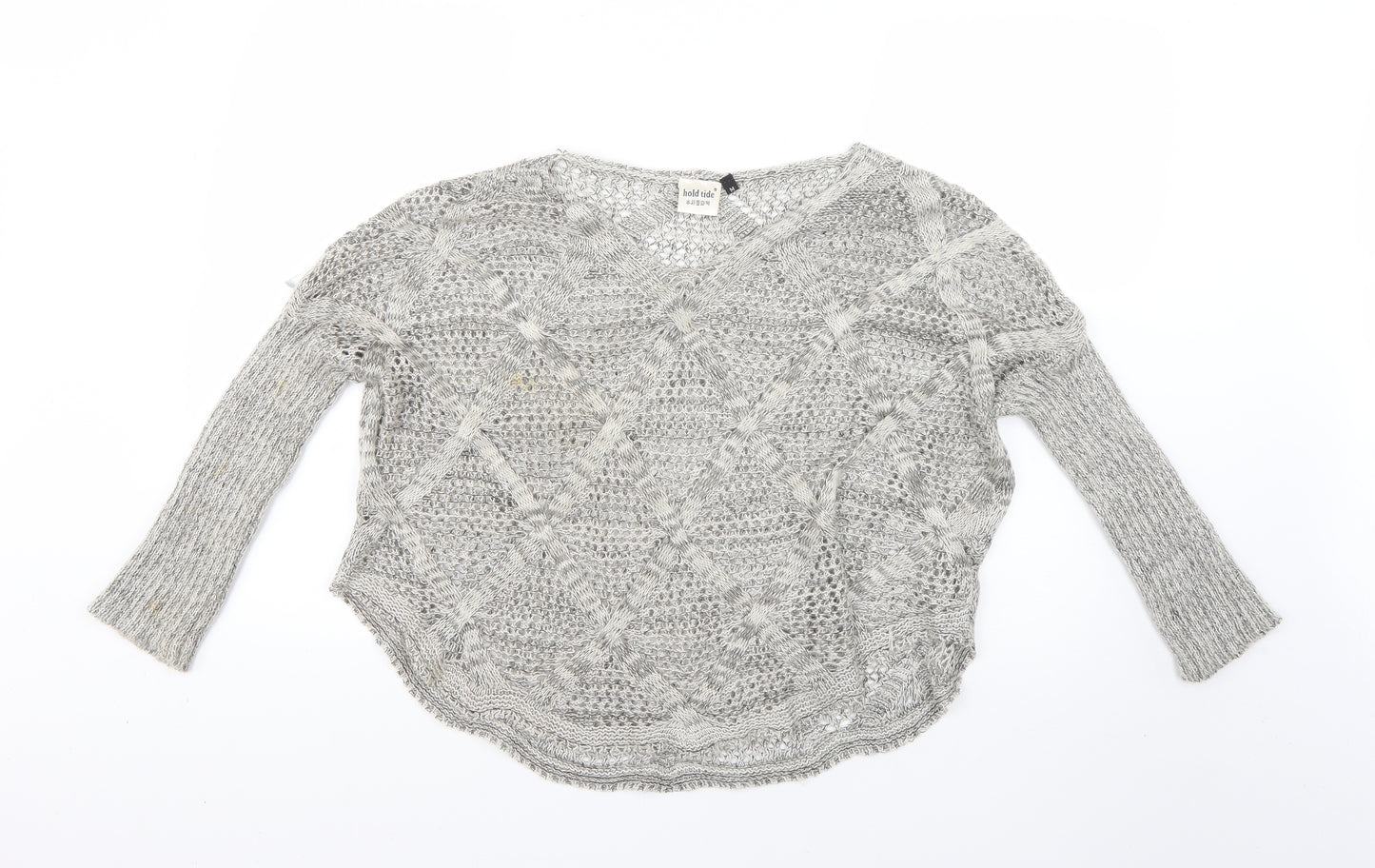 hold tide Womens Grey   Pullover Jumper Size M