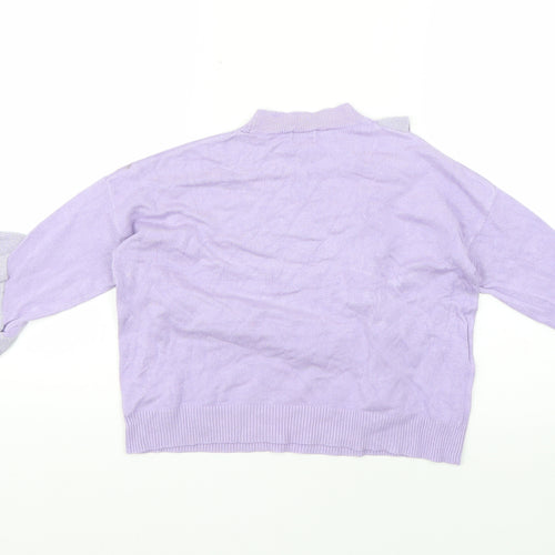 River Island Girls Purple   Pullover Jumper Size 7-8 Years