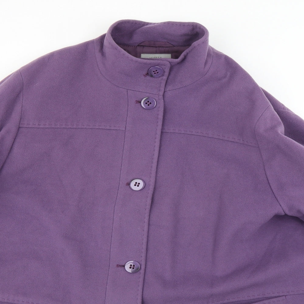 Marks and Spencer Womens Purple   Pea Coat Coat Size 22
