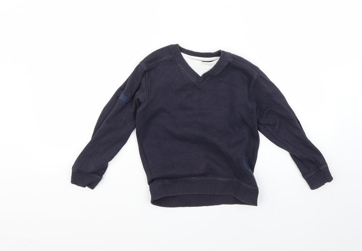 Matalan Boys Blue   Pullover Jumper Size 6-7 Years