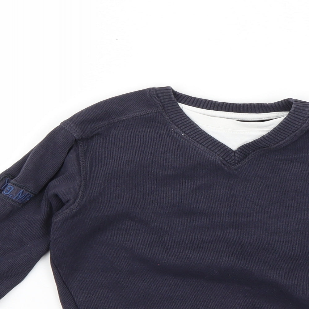 Matalan Boys Blue   Pullover Jumper Size 6-7 Years