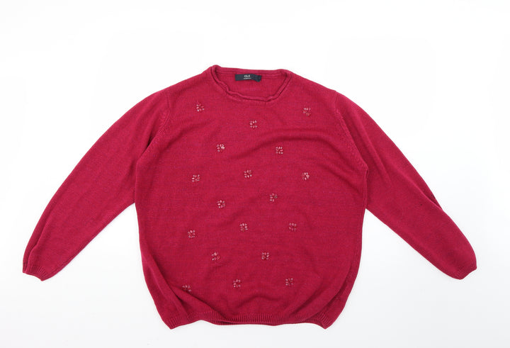 isle Womens Pink   Pullover Jumper Size 22
