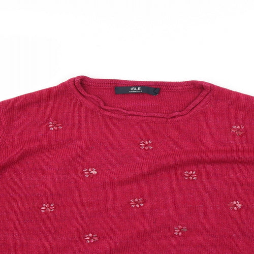isle Womens Pink   Pullover Jumper Size 22