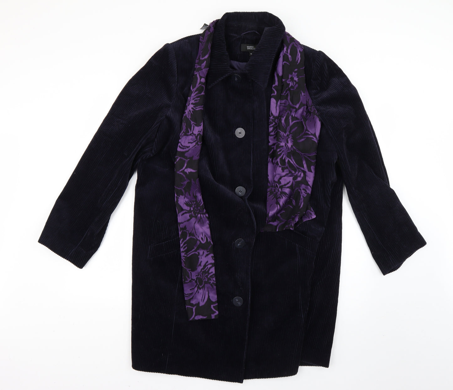 Marks and Spencer Womens Blue   Pea Coat Coat Size 22