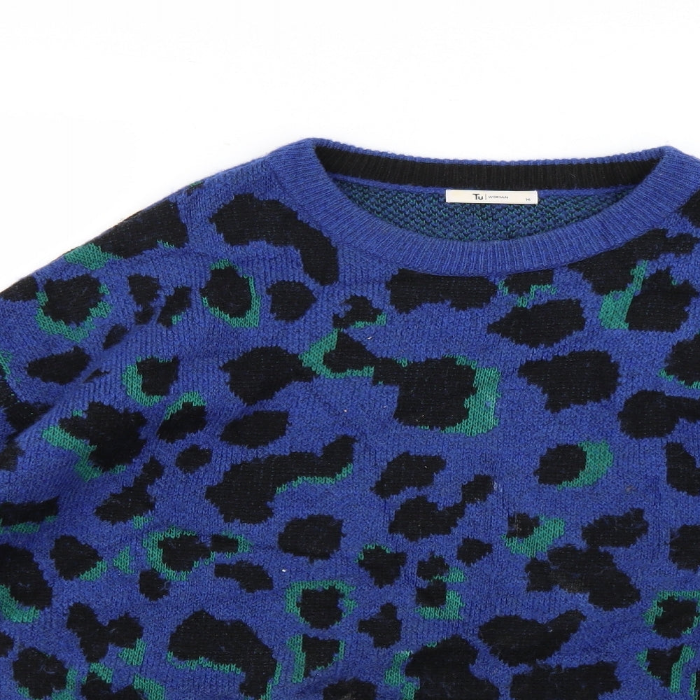 TU Womens Multicoloured Animal Print  Pullover Jumper Size 14