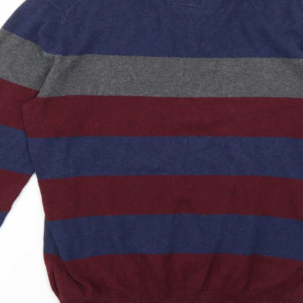Superdry Mens Multicoloured Striped  Pullover Jumper Size XL
