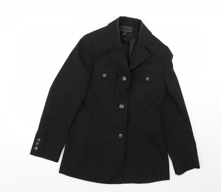 ccdk Womens Black Jacket Blazer Size 8